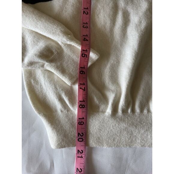 SUNDAY BEST X Aritzia Color Block Navy Stripe Sweater Cream Medium - Picture 5 of 9